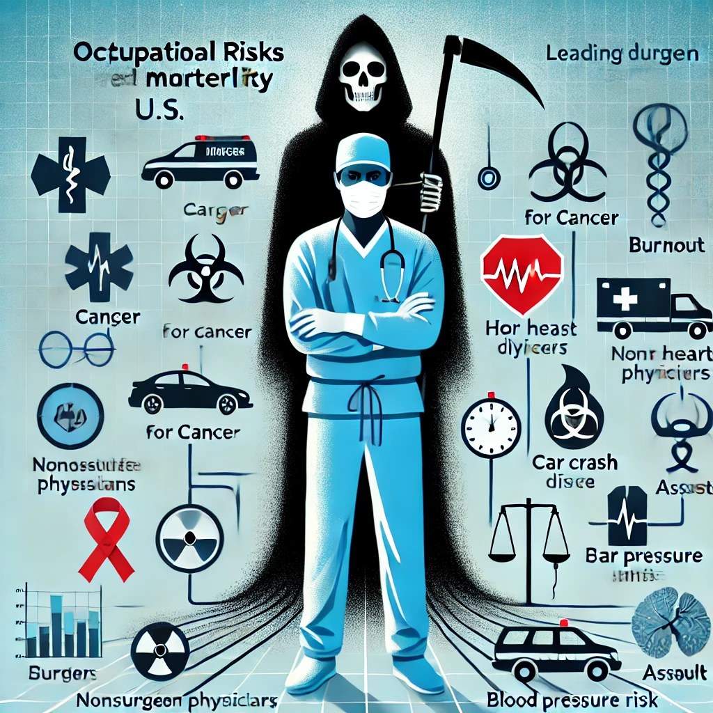 How risky is being a surgeon in the U.S. vs. other&nbsp;professions?